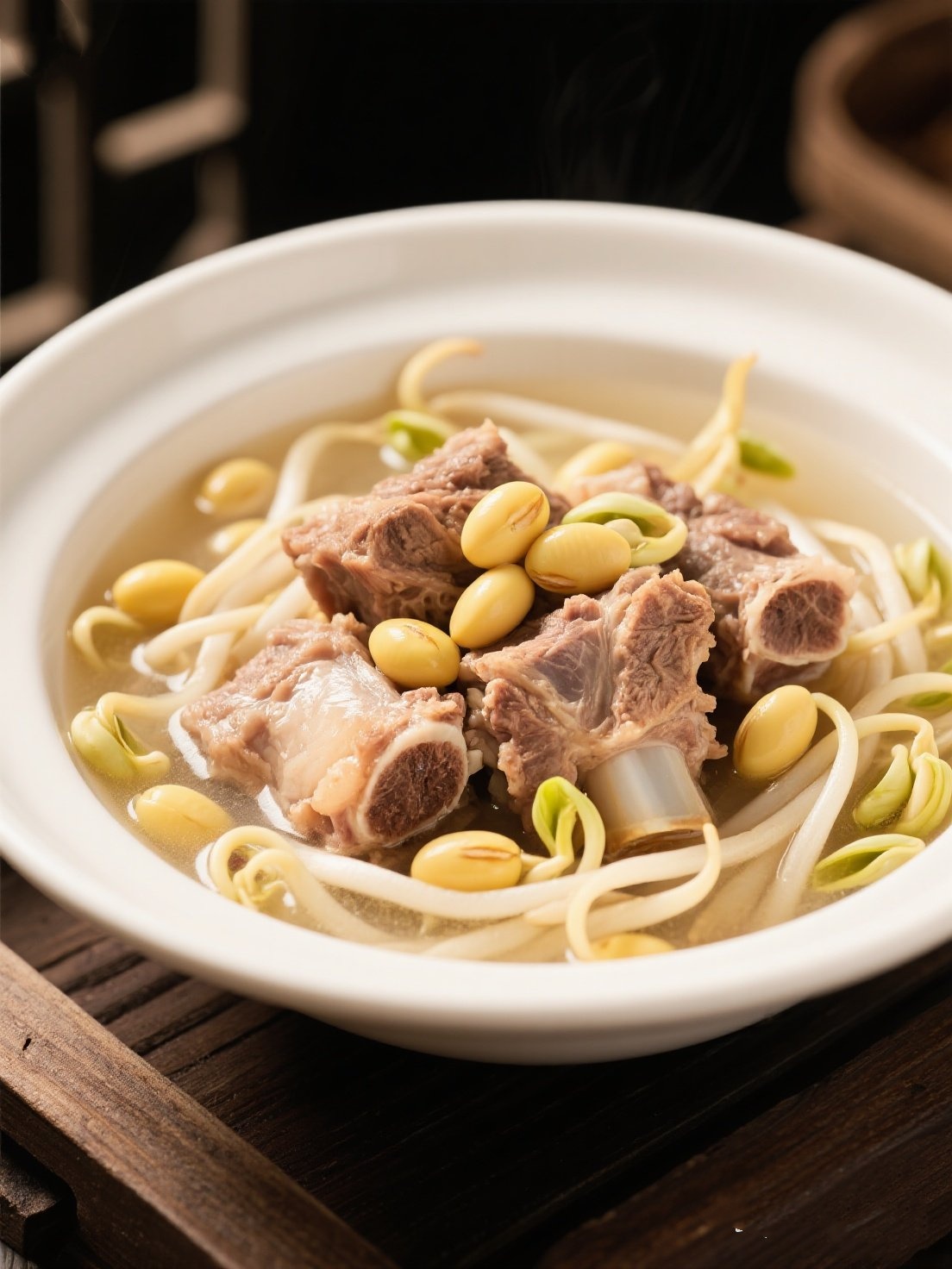Bean Sprout and Pork Rib Soup
